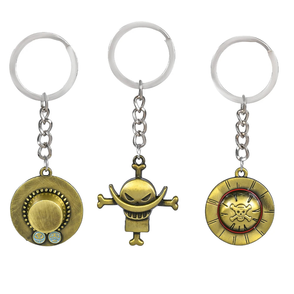 Anime Keychain Whitebeard, Ace & Luffy